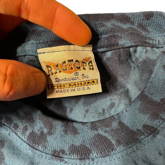 Vintage 90's Tie Dye Boat Ship Seagull Ocean‎ T Shirt XL Men's USA Blue - Picture 4 of 8